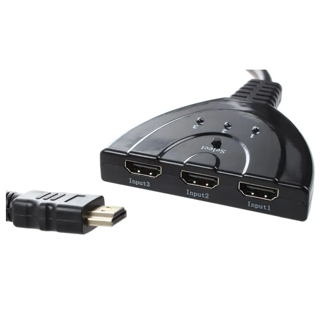 Переключатель HDMI с 3 портами Full HD, черный