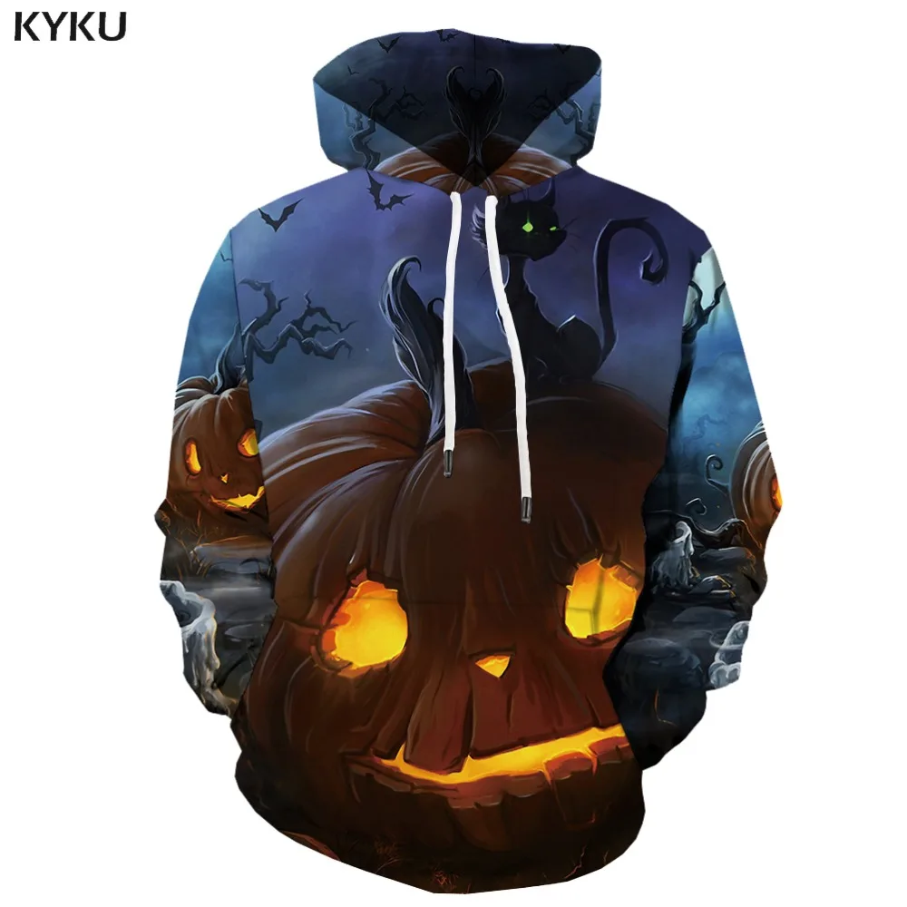 KYKU 3d Hoodies Cat Hoodie Men War Hooded Casual Metal 3d Printed Armor Sweatshirt Printed Animal Hoody Anime Unisex Hip Hop