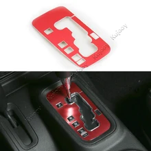 Red / Silver / Blue / Gold For Jeep Wrangler 2011-2016 Interior Car Gear Shift Knob Bezel Panel Frame Cover Trim Sticker