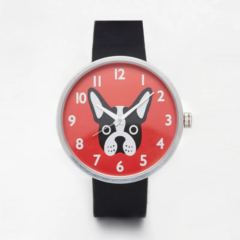 2016 stil Newgate Mr Nipper Schuß Uhr, Vintage Französisch Bulldog Design Einfache Leder Band Quarz Frauen Uhr Hund Muster Uhr