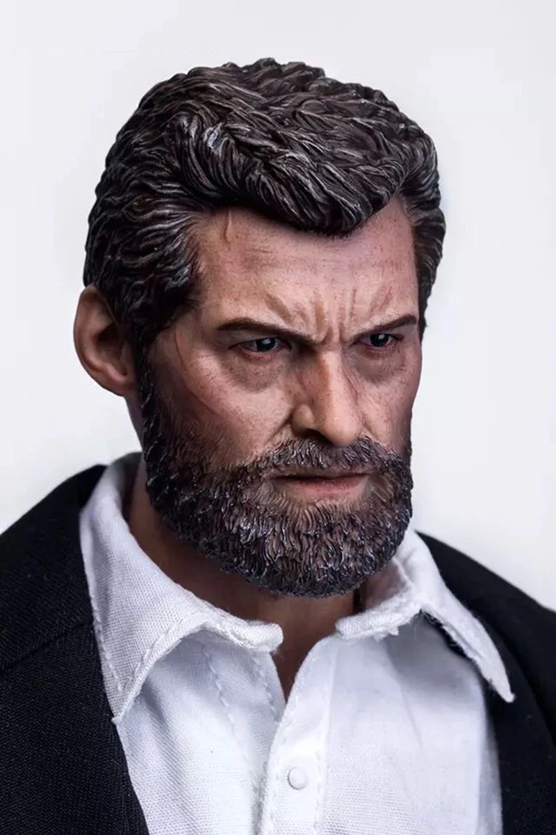 1:6 Wolverine Hugh Jackman Head Sculpt Model Carved F//12/" Male Action Body Model