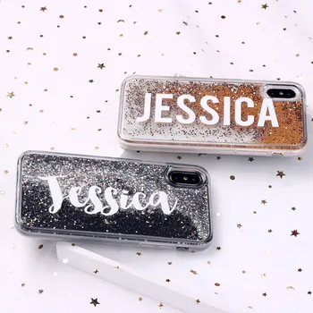 

Glitter Sexy Girls Cute Name Letter Custom Personalized For iPhone 11 Pro X XS Max XR 6S 6Plus 7 7Plus 8 8Plus Soft Phone Case