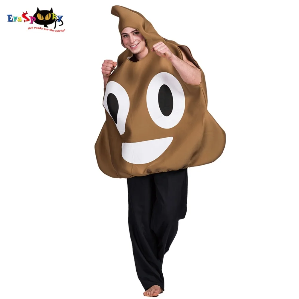 Poop Emoji Men Halloween Costume Russia Anime Cosplay Happy Face Plus