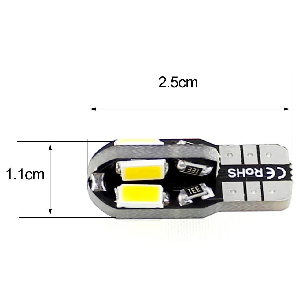 Светодиодсветодиодный лампа T10 5730 SMD 8 LED белая задняя подсветка номерного знака