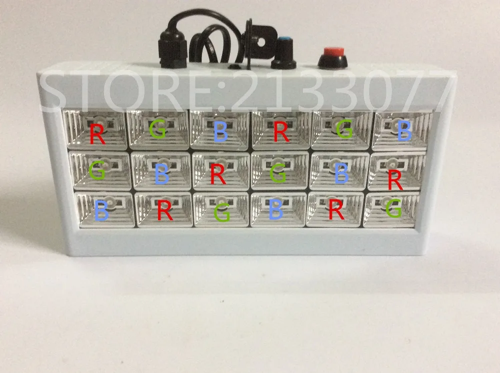 

18x1w grille strobe light series led room strobe 18 rgb series/led room srobe 18/18pcsx1w led color light source/ RGB STROBE