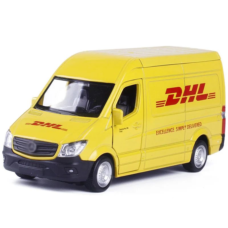 

1/36 Simulation Alloy DHL Truck Diecasts Cars Toy Vehicle Pull Back Mini Van Car Model Toys For Children Collection