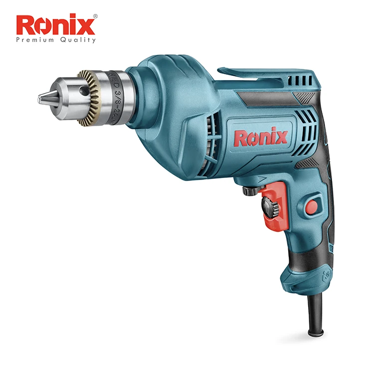 Ronix 220 В электрические сверла Инструменты 10 мм 450 Вт с кнопкой блокировки и высокое