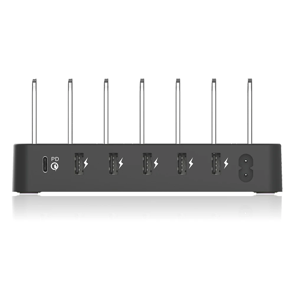 Док станция AIXXCO Quick Type C PD с 6 портами док для зарядки USB 45 Вт 9A быстрая зарядная