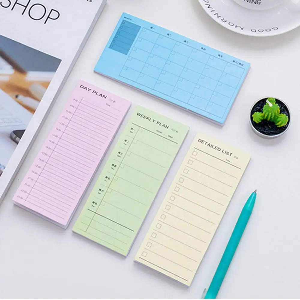 

1 pcs Day plan Week Plan Month plan Detailed list Notebook Notepad Copybook Daily Memos Planner Journal Office Stationery