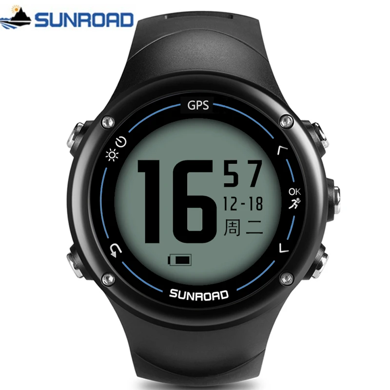 

Relogio Masculino SUNROAD Digital GPS Sport Watch Men's Smart Bluetooth Heart Rate Monitor Calories Counter Pedometer Clock Men