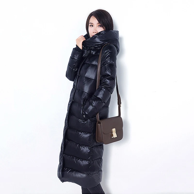 Women's down jacket 2018 Fashion New Women's down jacket Hight Quality hooded long coat female winter warm chaqueta mujer coat