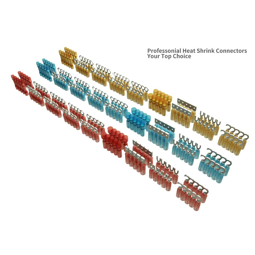 Лидер продаж электрические разъемы, 135 шт. Термоусадочные Провода инструменты для наращивания волос комплект с клейкой