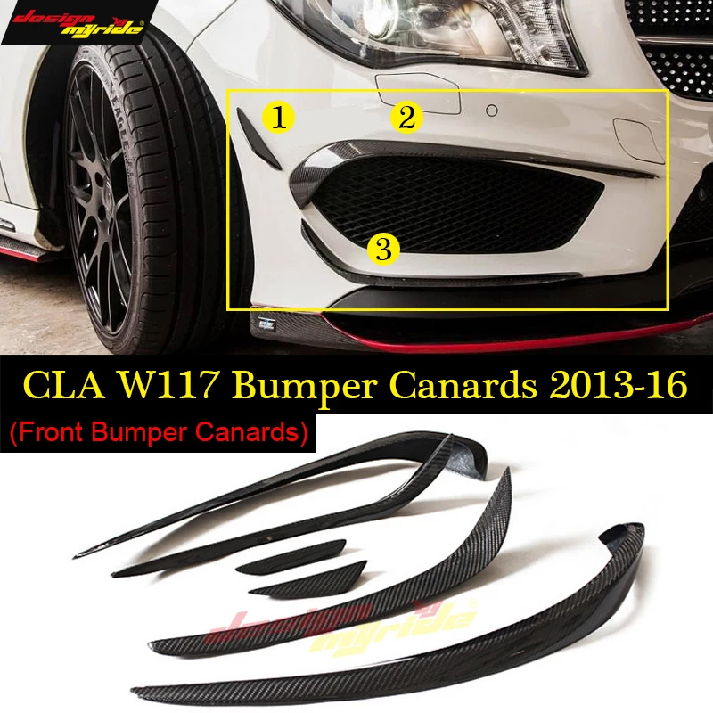 W117 parachoques de labios Anterior 6 piezas de fibra de carbono para Mercedes Benz CLA180 CLA200 CLA250 CLA45 Splitter Flap Canard 2013 -16 W117 parachoques de labios Anterior 6 piezas de fibra de carbono para Mercedes Benz CLA180 CLA200 CLA250 CLA45 Splitter Flap Canard 2013 -16