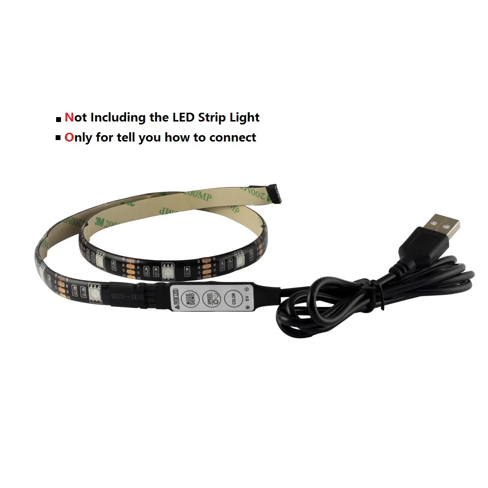 USB RGB светодиодный контроллер 5 в постоянного тока мини 3 клавиши с 1 м кабелем для