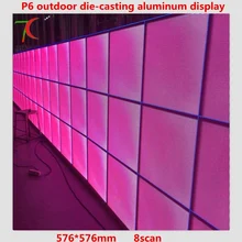 P6 576 576mm outdoor waterproof HD SMD full color die casting aluminium equipment cabinet 8scan 27777dots