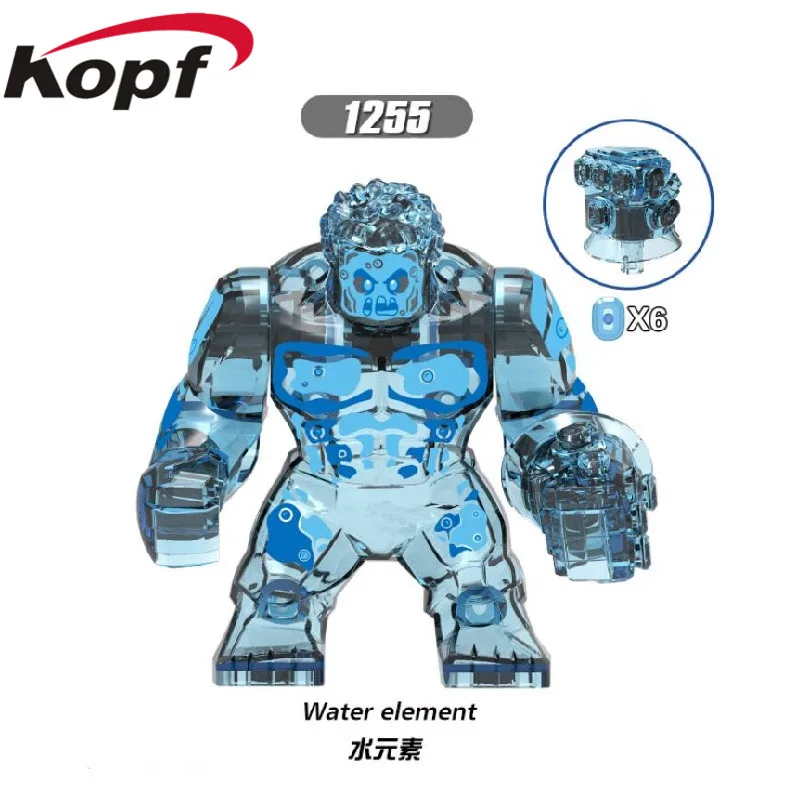 

Building Blocks 7cm Model Bricks Water Element With Infinite Gauntlet EarthElemental Figures For Children Toys Education XH 1255
