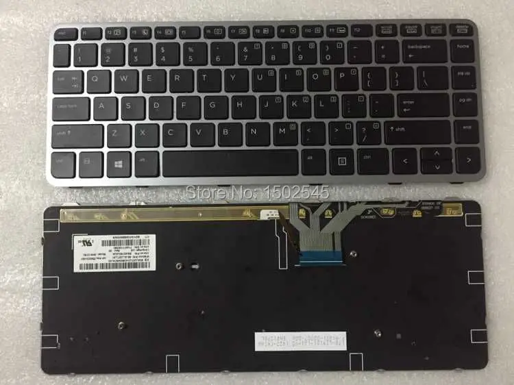 

Free shipping genuine original laptop keyboard for HP Folio 1000 G1 1040 G1 US keyboard with backlight border zone 736933-001