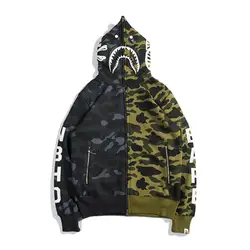 Bape kids by a bathing ape толстовка с капюшоном мужская летняя вышивка акула