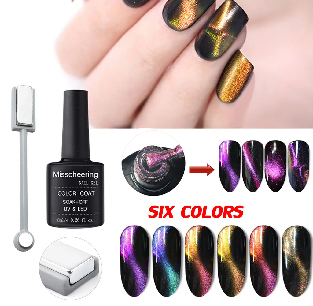 

Polish 5D Nail Gel Pearl Mermaid Nail Art Magnet Magic Cat Eye Gel Nail Art UV LED Gel Magnet Slice Set Manicure DIY Gel INS