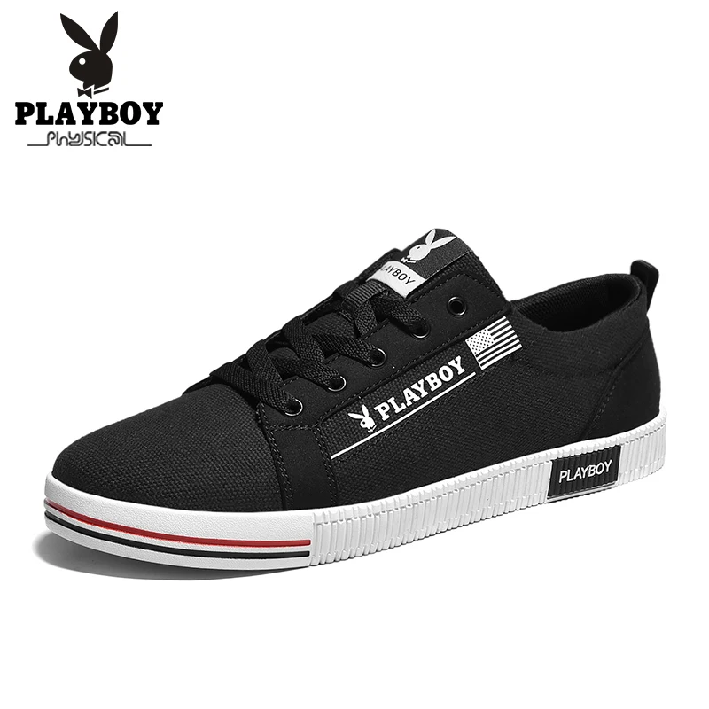 

PLAYBOY 2019 New Spring/Autumn Breathable Men Sneakers Canvas Light Men Casual Shoes Comfortable Soft Male Shoes PL611032
