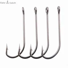 30pcs 34007 Stainless Steel Fishing Hooks Long Shank Saltwater Carp font b Fishhooks b font Size