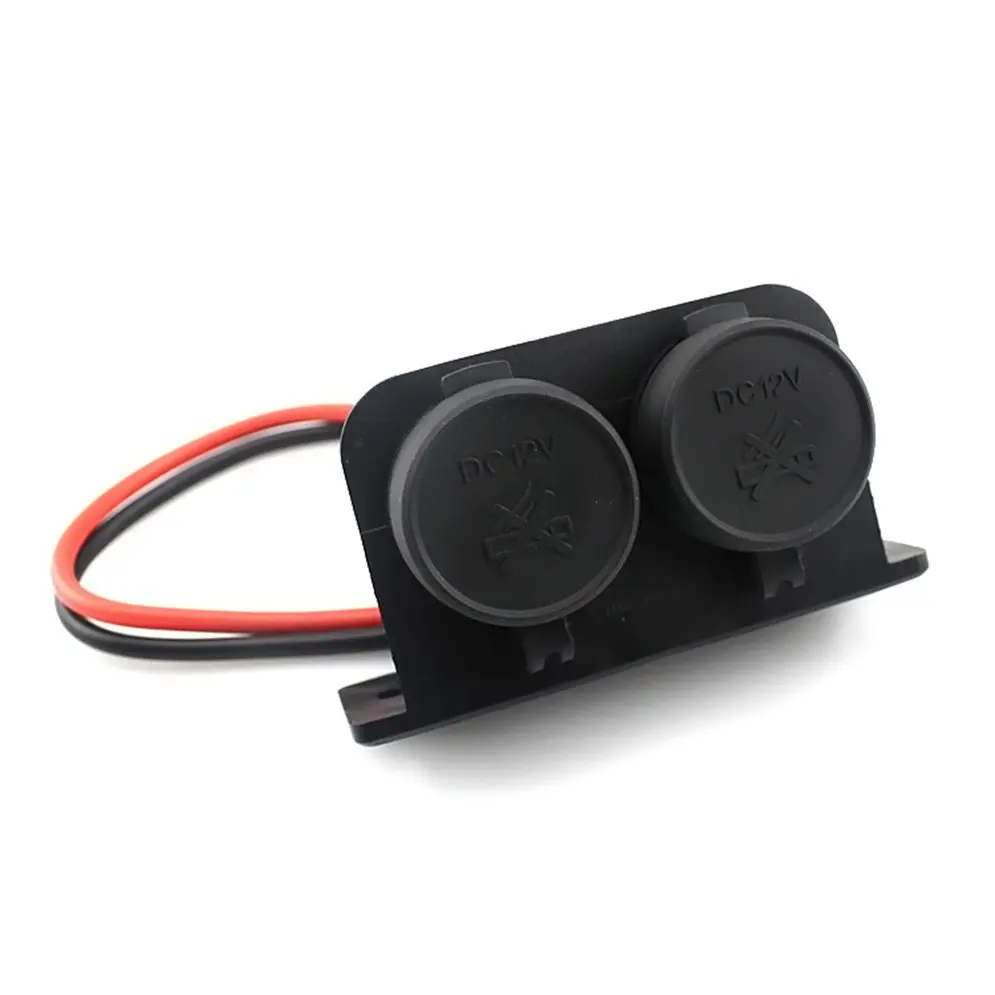 

Twin Dual Car-Truck 12V Cigarette Lighter Plug Socket Extension Splitter Cord