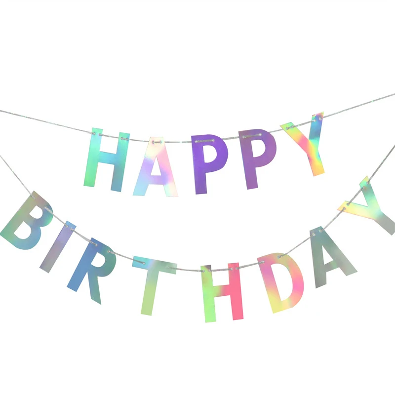 Happy Birthday Banner Letter Garland Kids Birthday Party Decoration Alphabet Banner Baby Shower Party Supply