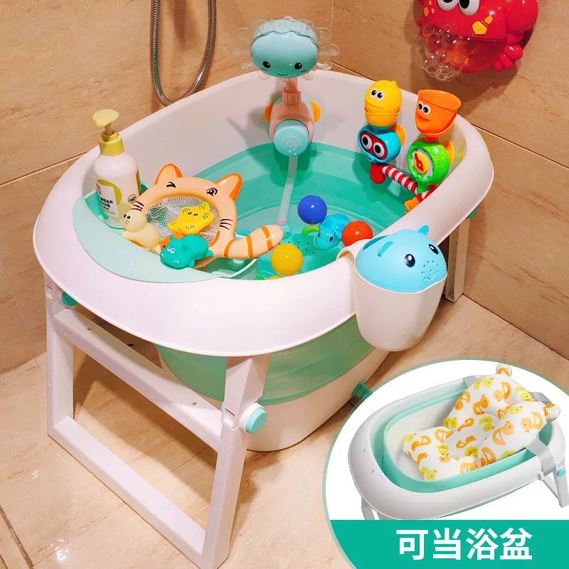 Bidet Plastic Baby Wash Basin Newborn Bathtub Clean Ass Infant PP Bath Baby Bidet and Lay Tub for Washing Hair 2 in 1 Color : Blue