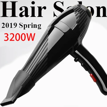 

For hairdresser and hair salon 3 meter long wire EU Plug Real 3200w power professional blower dryer salon Hair Dryer hairdryer