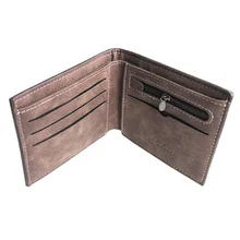 Cartera de cuero PU con monedero para hombre, cartera masculina, titular de la tarjeta de embrague, billeteras cortas para hombre