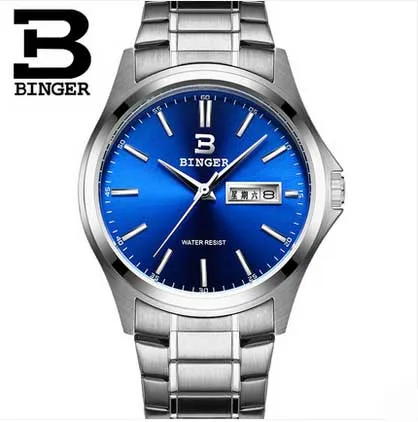 

Hot Mens Watches Top Brand Luxury 2016 New Casual Quartz Watch Men Military Watches Stainless Steel Bracelet BINGER B-3052M