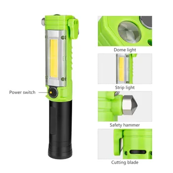 

Portable Mini LED Magnet COB Inspection Work Light Lamp Multifunction COB LED Pen Square Work Flashlight Magnets NEW6.5