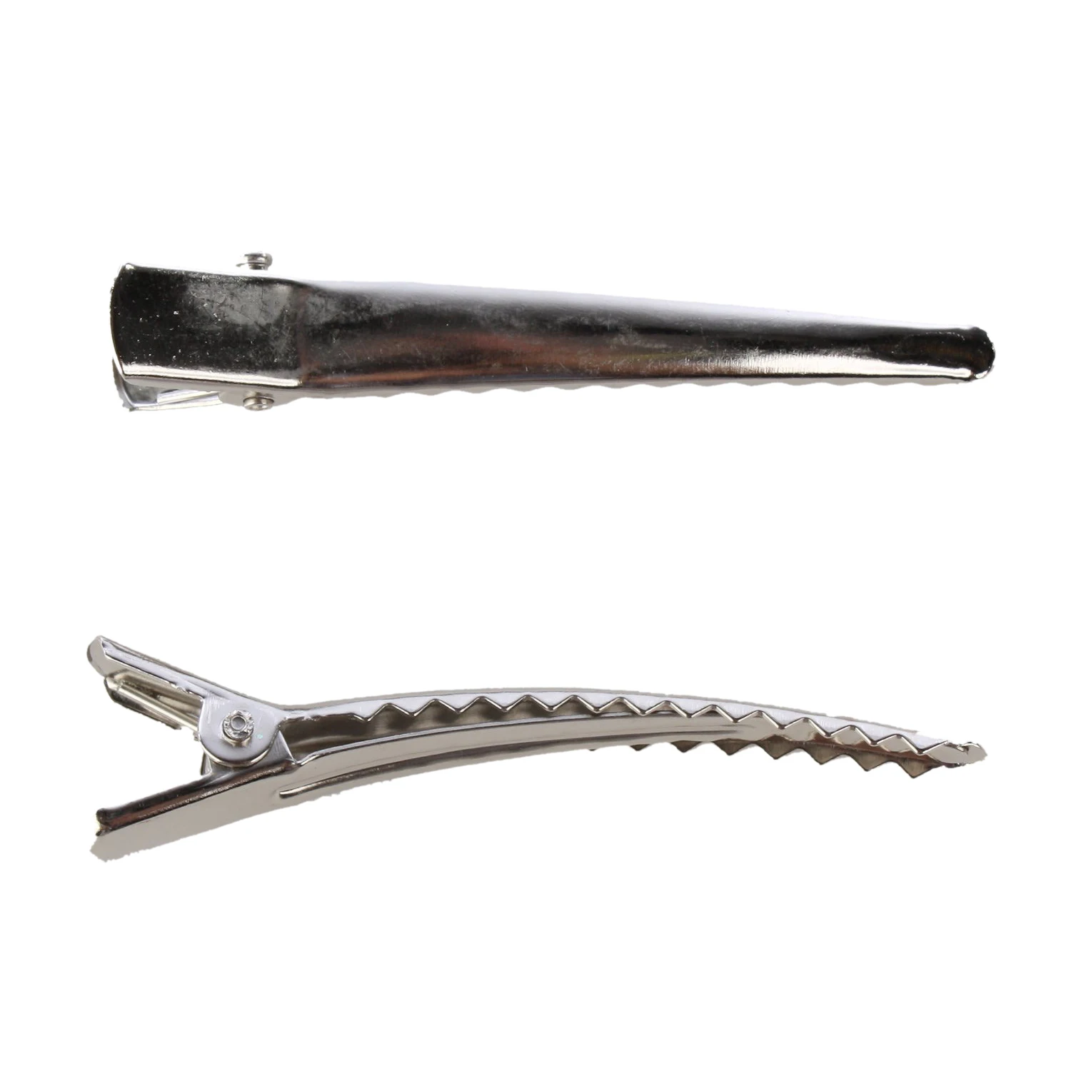 

5PACK (Bulk Bag 6cm Silver Alligator Hair Clips-100 Clips