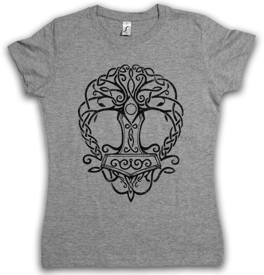 

YGGDRASIL MJLNIR T-SHIRT Weltenbaum Tree of Life Walhall Walhalla Ravens Odin