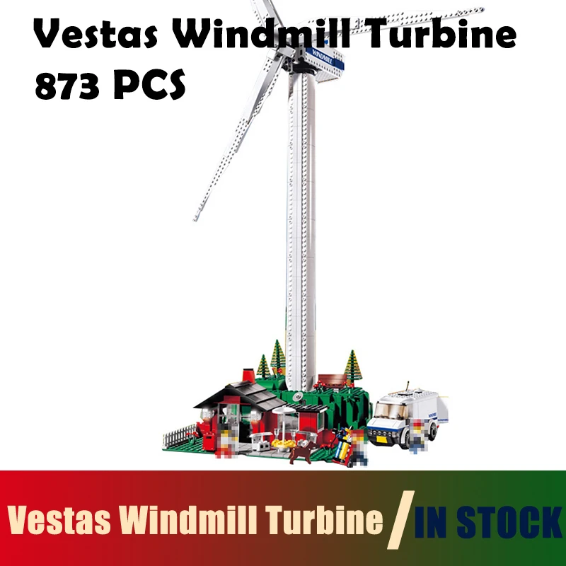 

Compatible with Lego Technic building blocks 4999 model 37001 873pcs Creative Vestas Windmill Turbine bricks toys for children