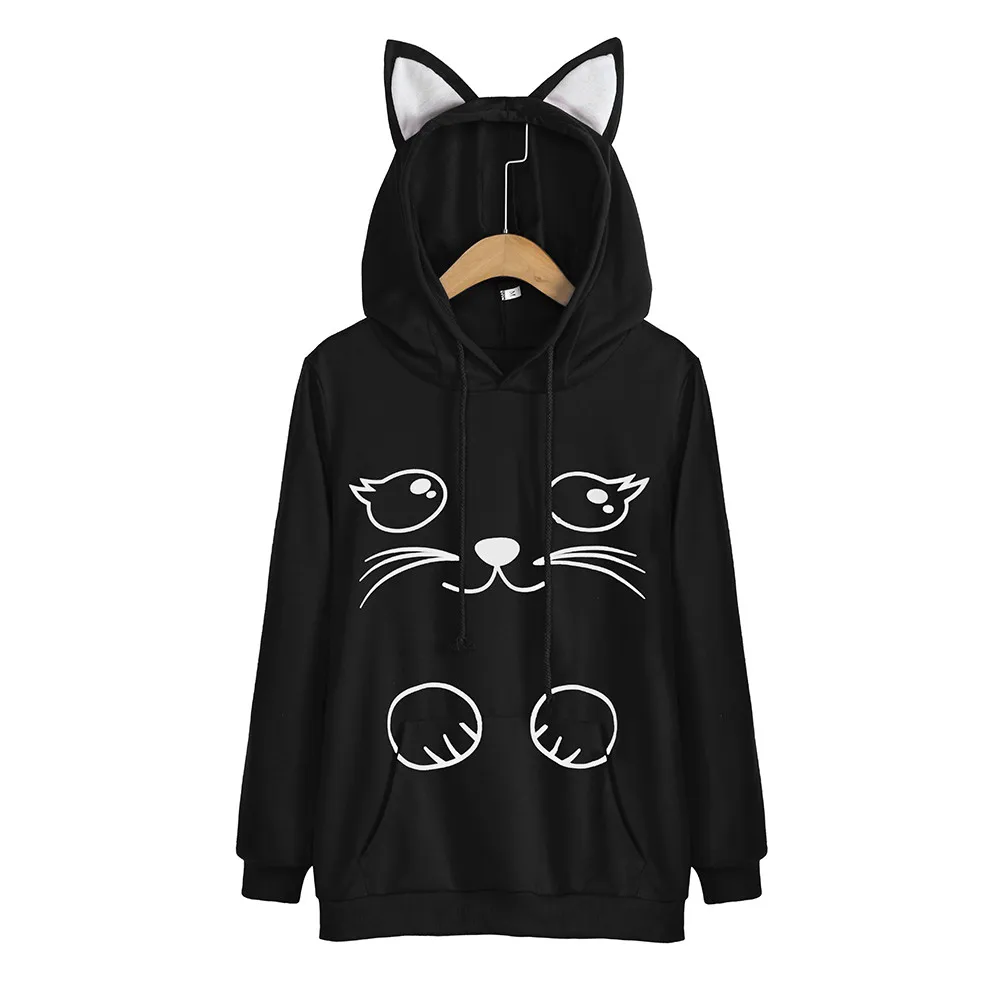 Buy Cat Ear Cap Hoodies Sweatshirt Womens Fashion