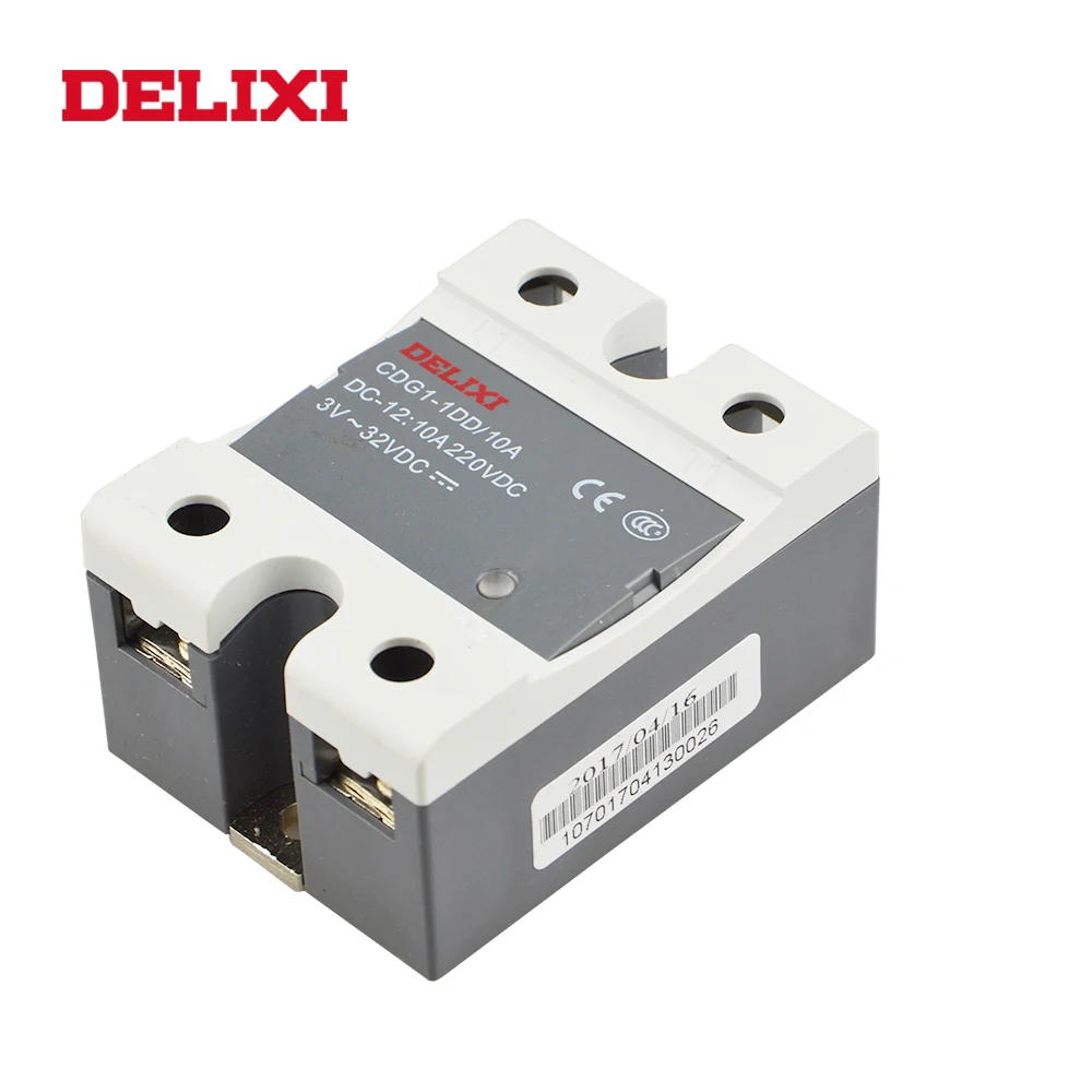 Твердотельное реле DELIXI CDG1 строечное 25DD 40DD 60DD 80DD 3 32V DC TO 12 220V SSR однофазное