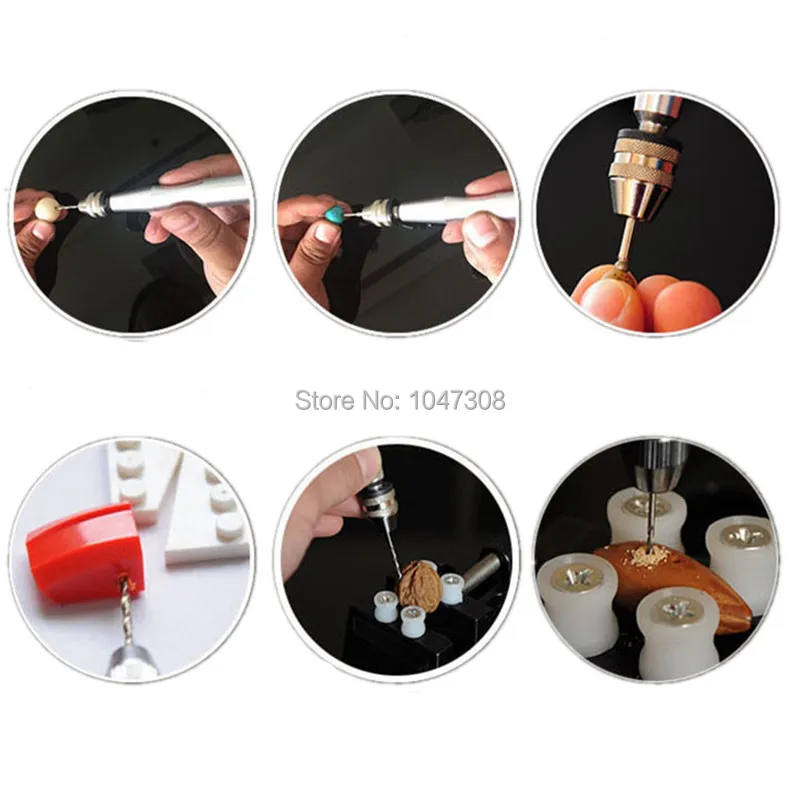 Aluminum Hand Drill Wood Jewelers Jewelry Drilling Chuck Clamp 0.1-3.5mm Hand Twist Drill + 10pc Twist Drill Bits (0.6mm-2.0mm)