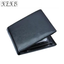 HNXZXB, модные черные классические кошельки, кожа, гладкая поверхность, тонкий кошелек, мужской, на каждый день, зажимы для денег, визитная карточка, клатч, кошелек
