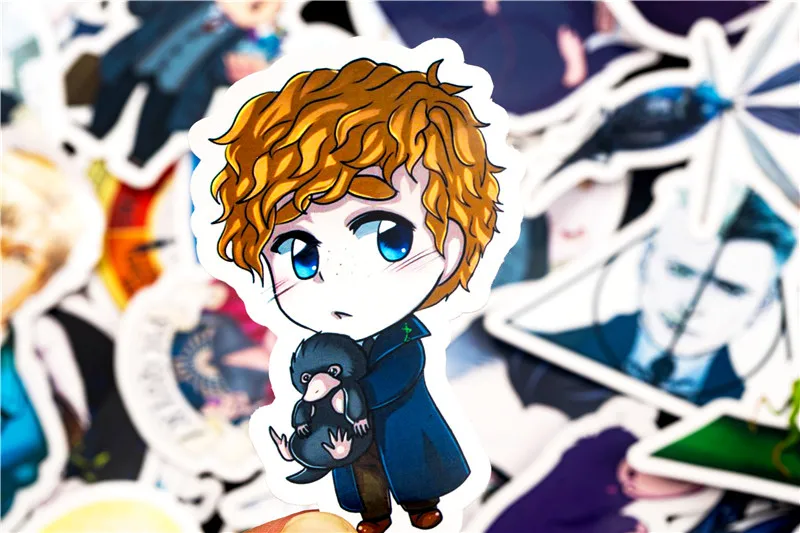 30PCS Pack Fantastic Beasts Stickers Set Funny Stickers For Kids Luggage Skateboard Laptop Cartoon Anime Stickers For Children (10)