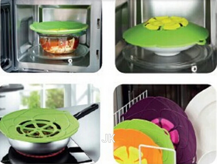 Многофункциональная силиконовая Крышка Пробка для разлива силиконовая крышка для сковорода для готовки инструменты Цветочные кухонные принадлежности 23,5 см