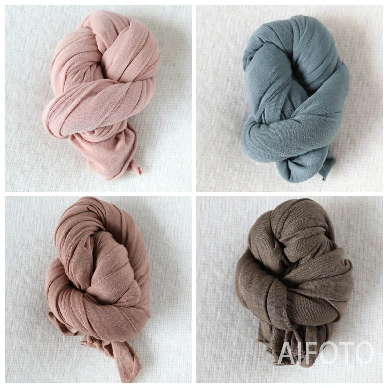 40x150cm Newborn Photography Props Background Baby Photo Stretch Solid Wraps Cocoon Backdrops Flokati baby blanket backdrop