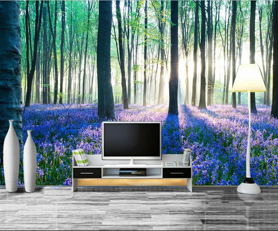 

Custom 3d stereoscopic wallpaper mural modern 3d forest landscape wallpaper walls for living room