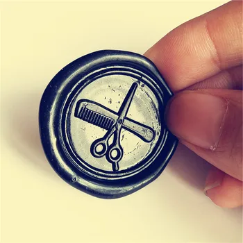 

Brass Sealing Wax Stamp scissors Comb barber Designs Wax Stamp for Sealing Envelopes Homemade for DIY stamp decoration