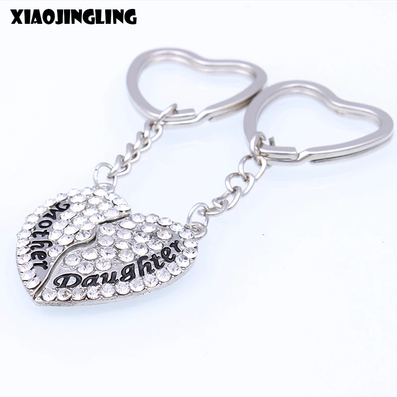 2PCS Heart Shape Pendant Key Ring Key Chain for Mother and Daughter Jewellery 2PCS Heart Shape Pendant Key Ring Key Chain for Mother and Daughter Jewellery