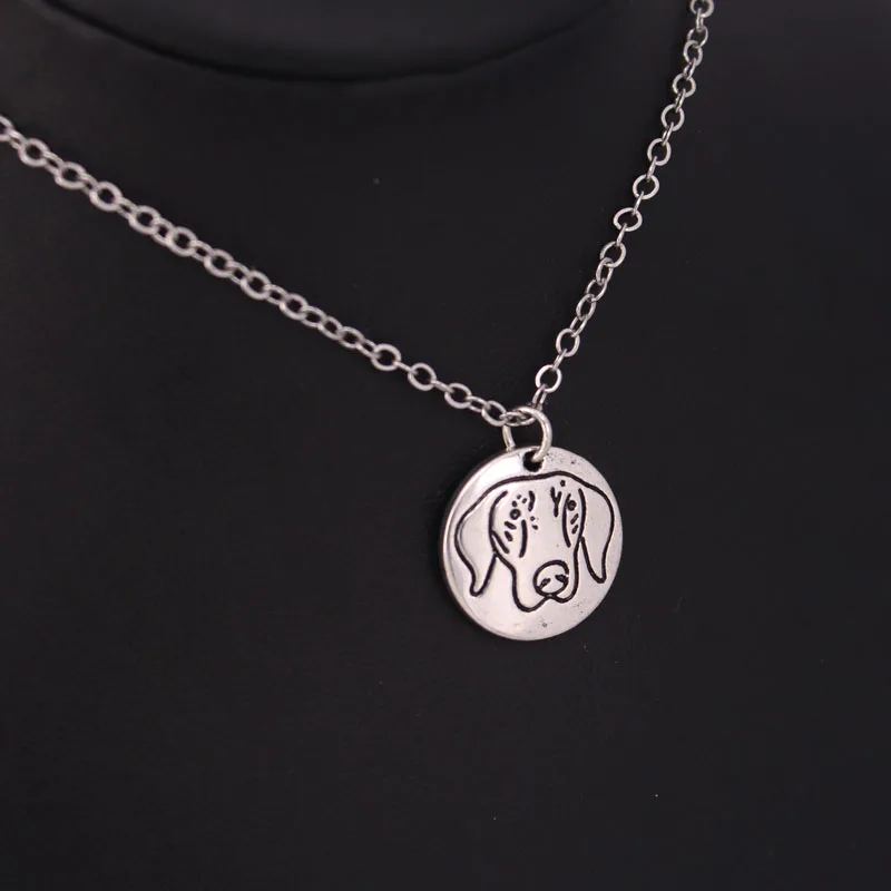 

hzew cute dog head pendant necklace dog lover necklaces gift