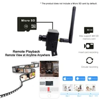 JIENUO-Mini caméra de surveillance IP WiFi HD 1080p, dispositif de sécurité domestique sans fil, avec audio et protocole ONVIF, port Micro SD, CamHi 5