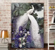 바느질 작업, dmc 크로스 스티치 전체 자수 키트, 숲 럭키 러브 버드 공작 프린트 패턴 크로스 스티치 세공 그림 선물(China)