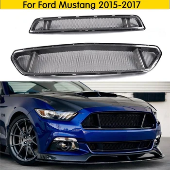 

Carbon Fiber Car Front Bumper Honey Mesh Grille Honeycomb Grills For Ford Mustang 2015 2016 2017 Car Styling