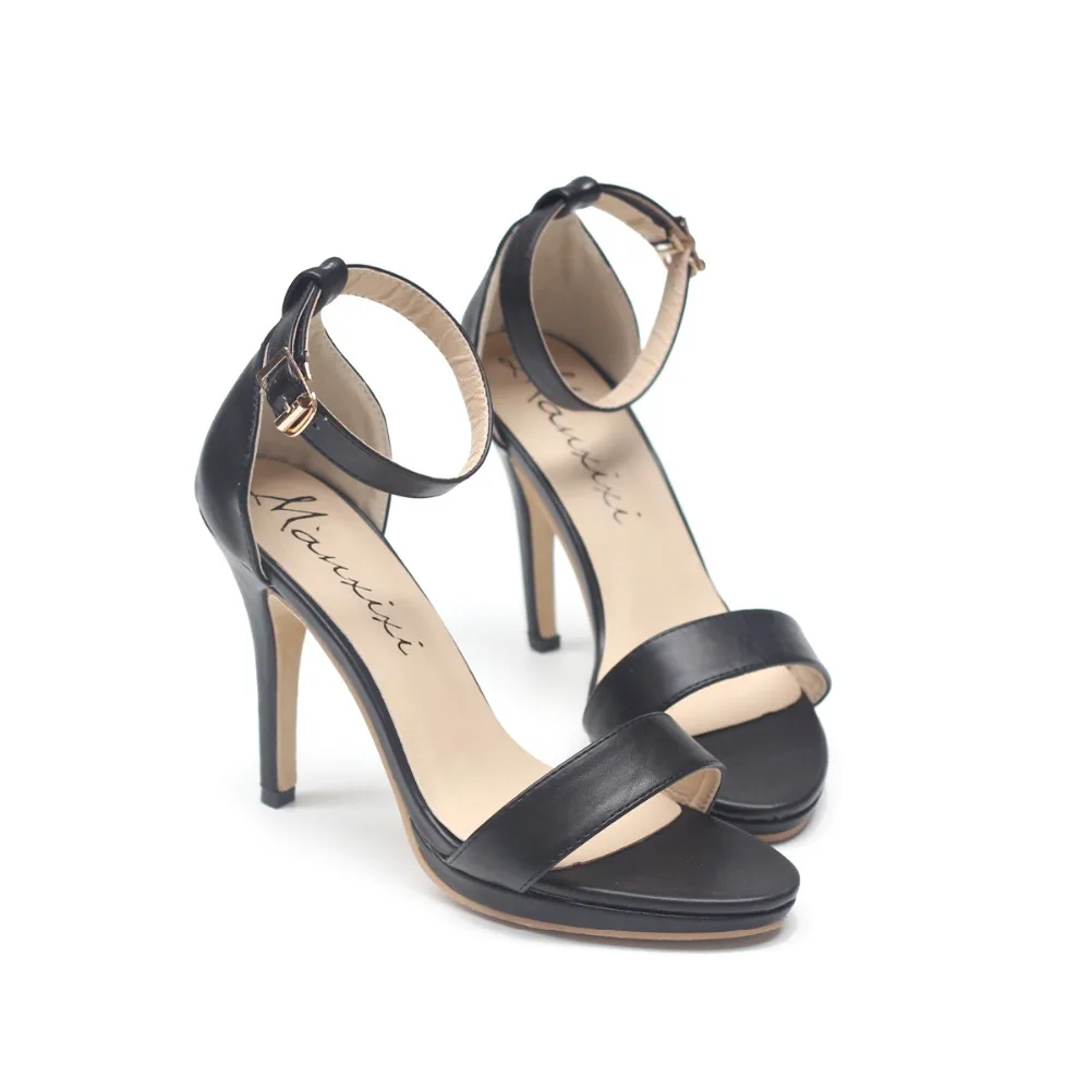 

2016 New style women's sexy high heels Thin Heels Round Toe Rubber Buckle Strap Party shoes size 35-40